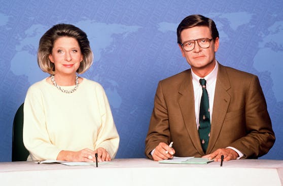 Andere Zeit(en) im Bild: Klaus Edlinger (r.) an der Seite seiner langjährigen ZIB-Partnerin Ursula Stenzel im Jahr 1986. Sie ist mittlerweile für die FPÖ tätig.