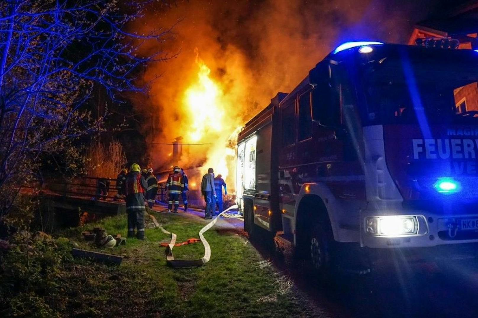 Wohnhausbrand in Kirchberg am Wechsel – 84 jährige entkommt knapp dem Flammentod!