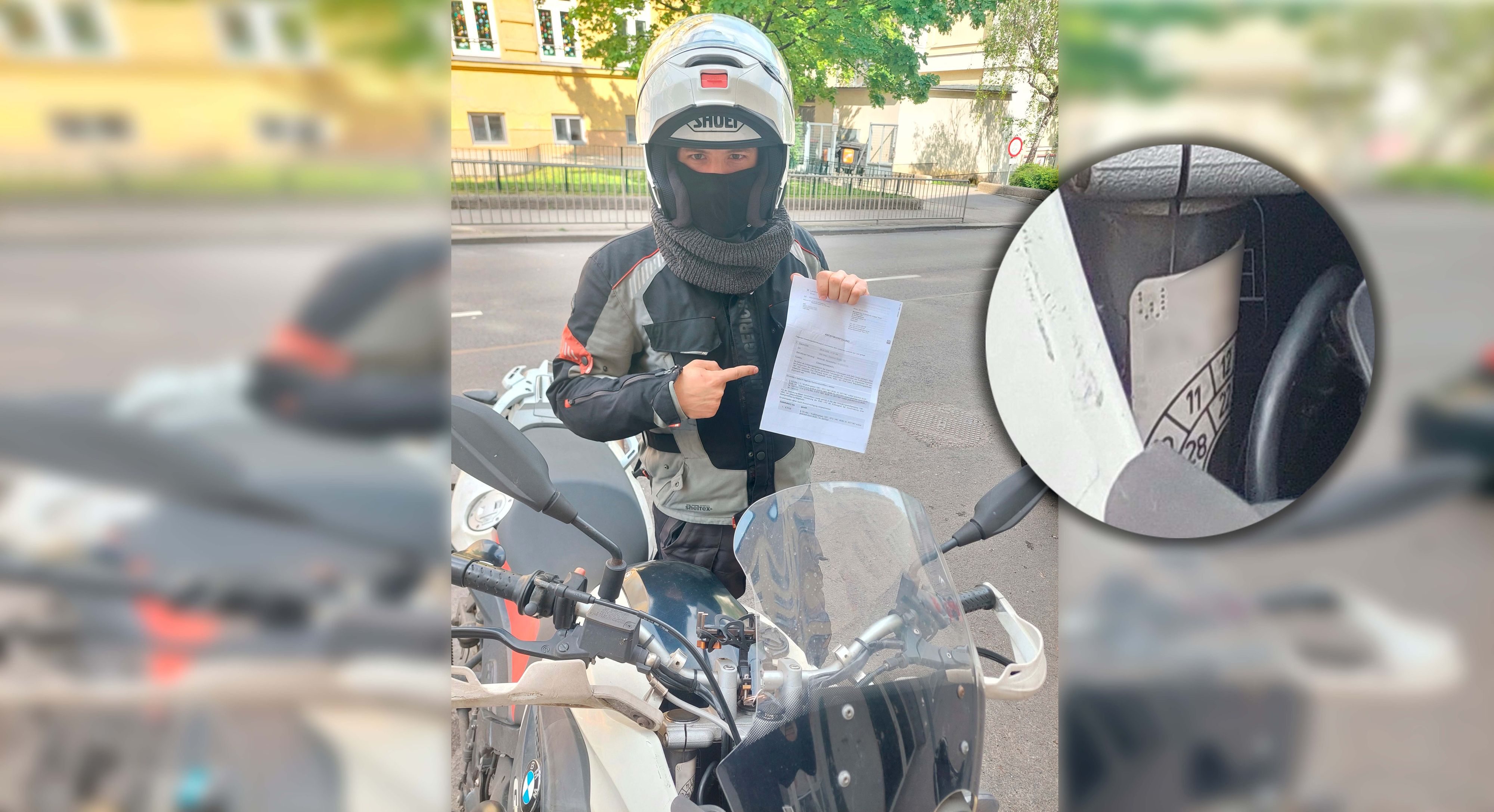 Klaus soll eine Strafe bezahlen, obwohl er nichts falsches gemacht haben will.