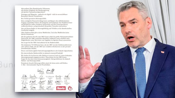 Neues ORF-Gesetz: Die österreichischen Zeitungsverlage wenden sich in einem offenen Brief an Bundeskanzler Karl Nehammer.