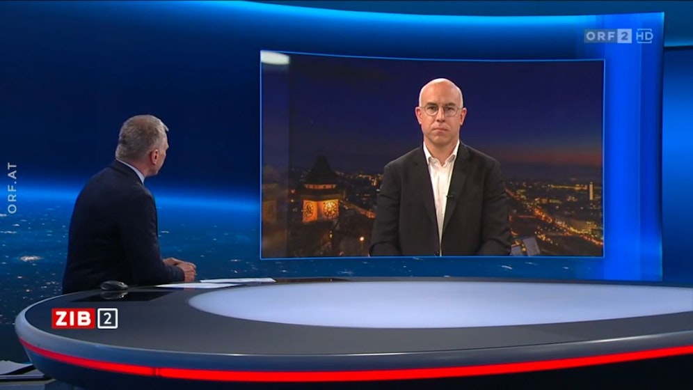 WIFO-Chef Gabriel Felbermayr über die Gefahren der Inflation am 2. Mai 2023 in der ZIB2 mit Armin Wolf.