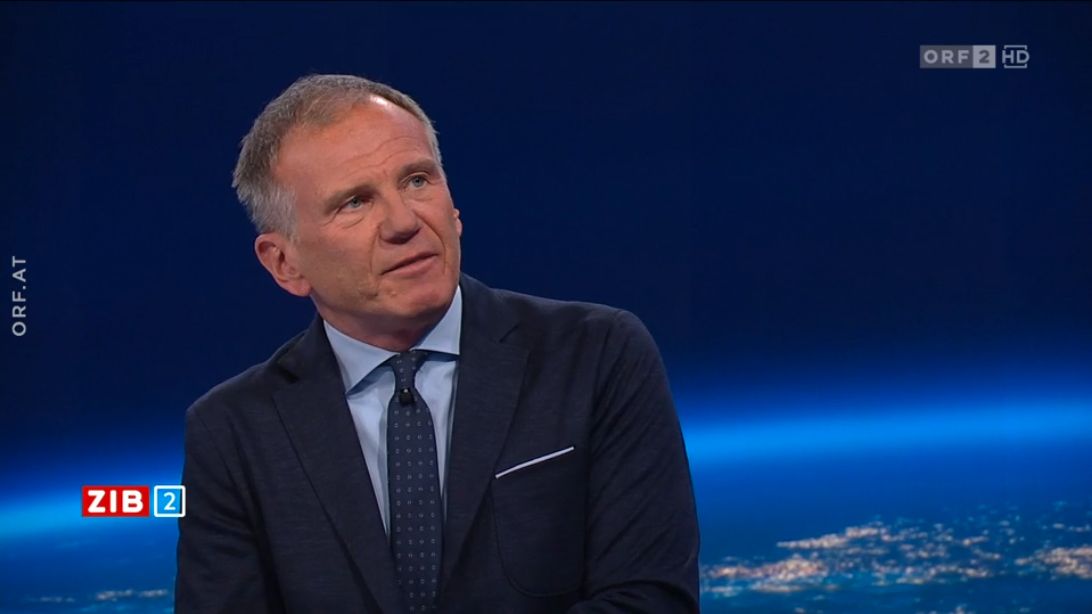 WIFO-Chef Gabriel Felbermayr über die Gefahren der Inflation am 2. Mai 2023 in der ZIB2 mit Armin Wolf.