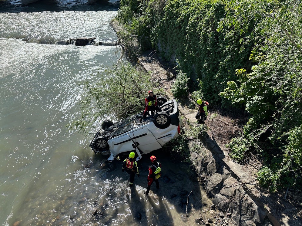 Der Einsatz war aufgrund der starken Strömung eine große Herausforderung
