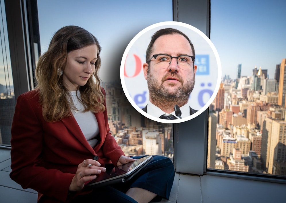 Staatssekretärin Plakolm genoss den Ausblick in New York. FP-Hafenecker will Aufklärung.