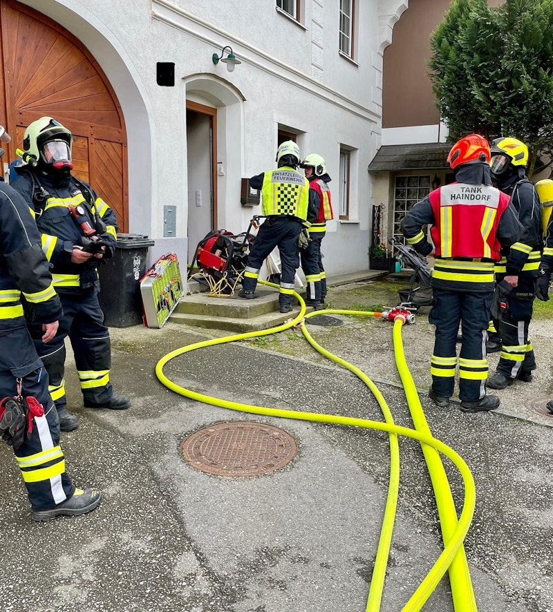 Die Feuerwehr rettete auch vier Katzen aus der Wohnung.