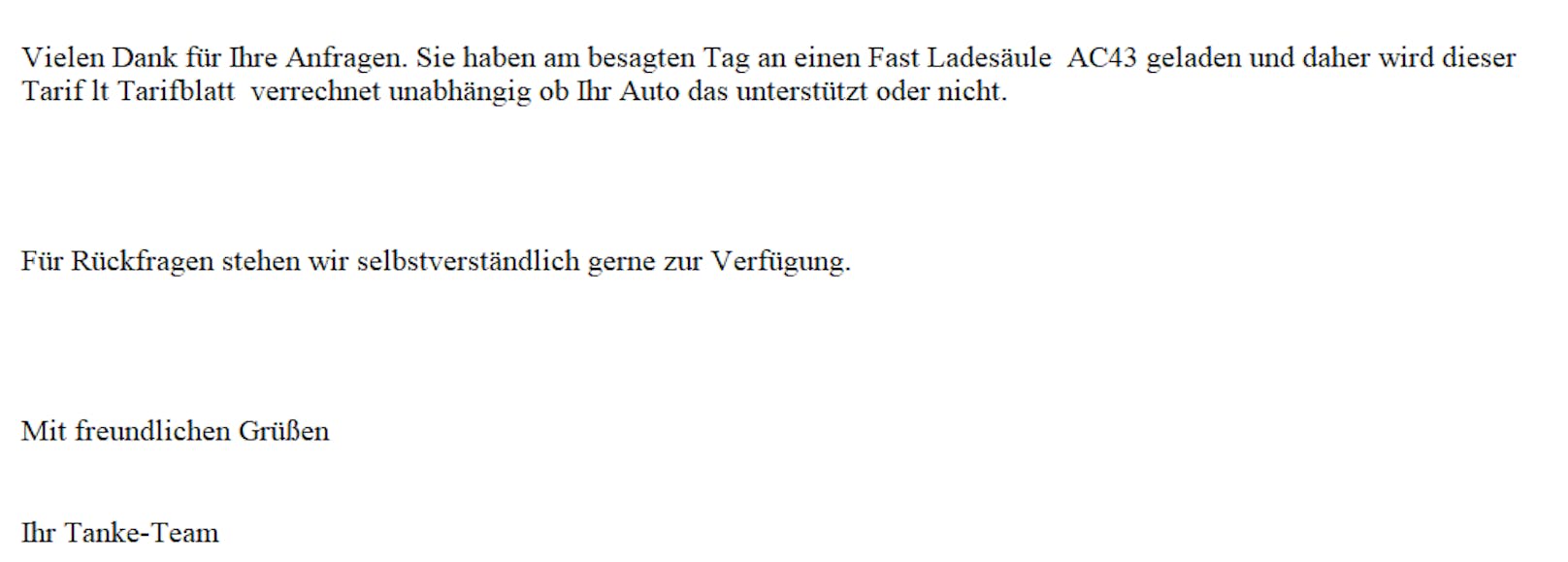 Nach einem Monat bekam er eine Rückmeldung von Wien Energie.