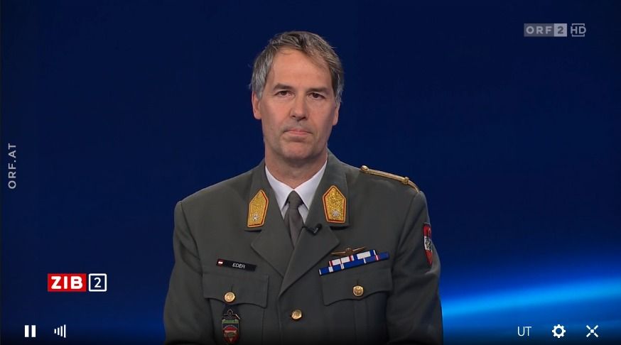 Brigadier Philipp Eder, Militärstratege beim Bundesheer, in der ORF-