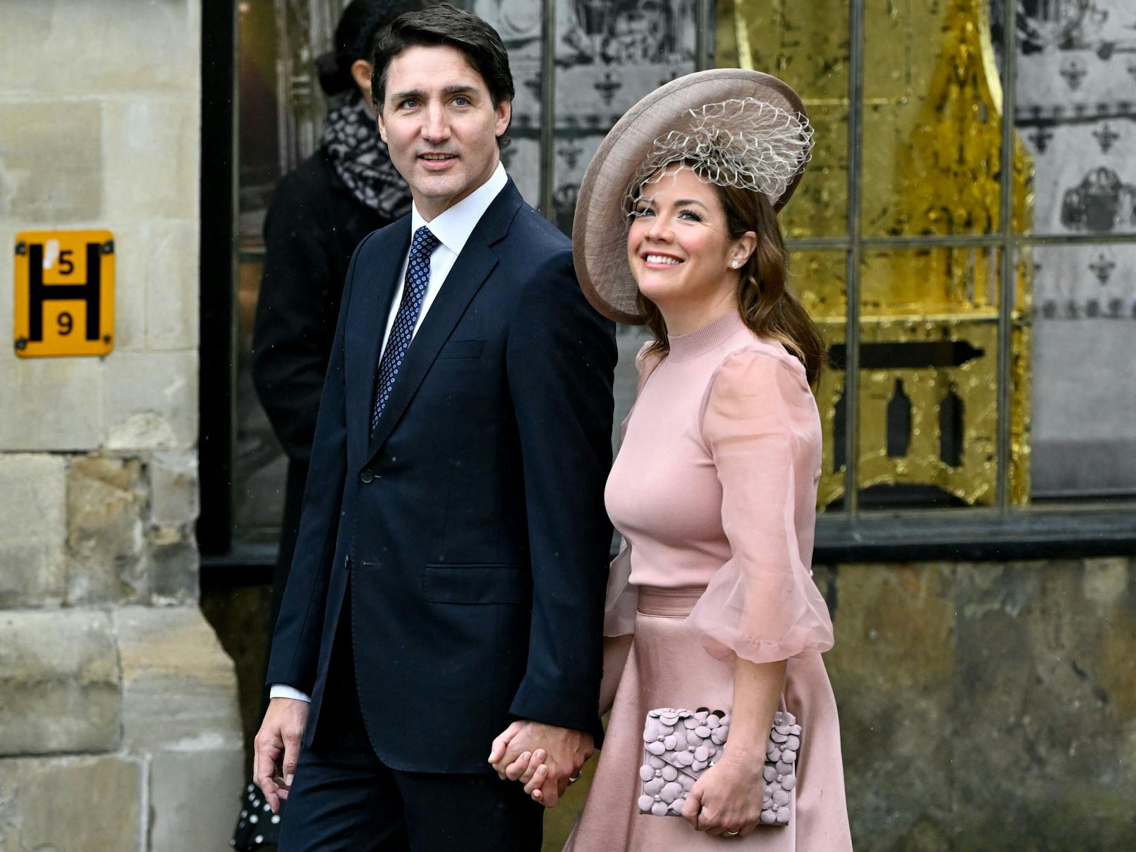 Der kanadische Premier Minister Justin Trudeau kam mit seiner Ehefrau Sophie zur Zeremonie in der Westminster Abbey.