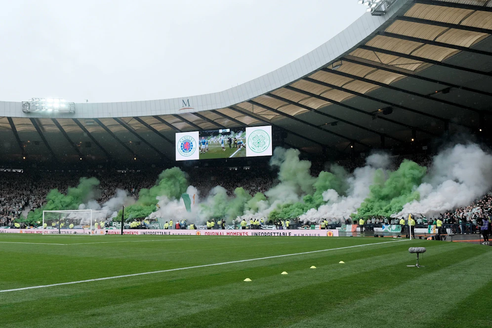 Celtic-Fans spotteten über König Charles III. und seine Krönung. 