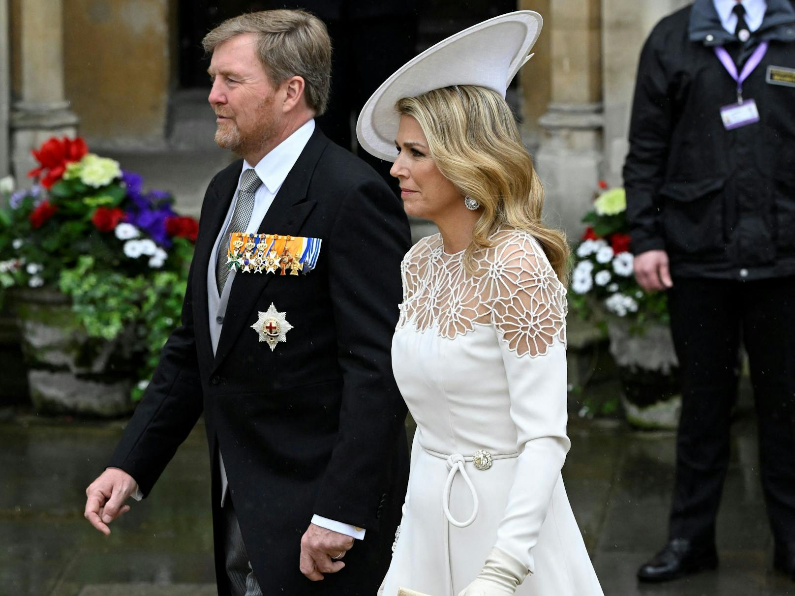 Der niederländische König Willem-Alexander und Königin Maxima befinden sich auch unter den Gästen von König Charles III.