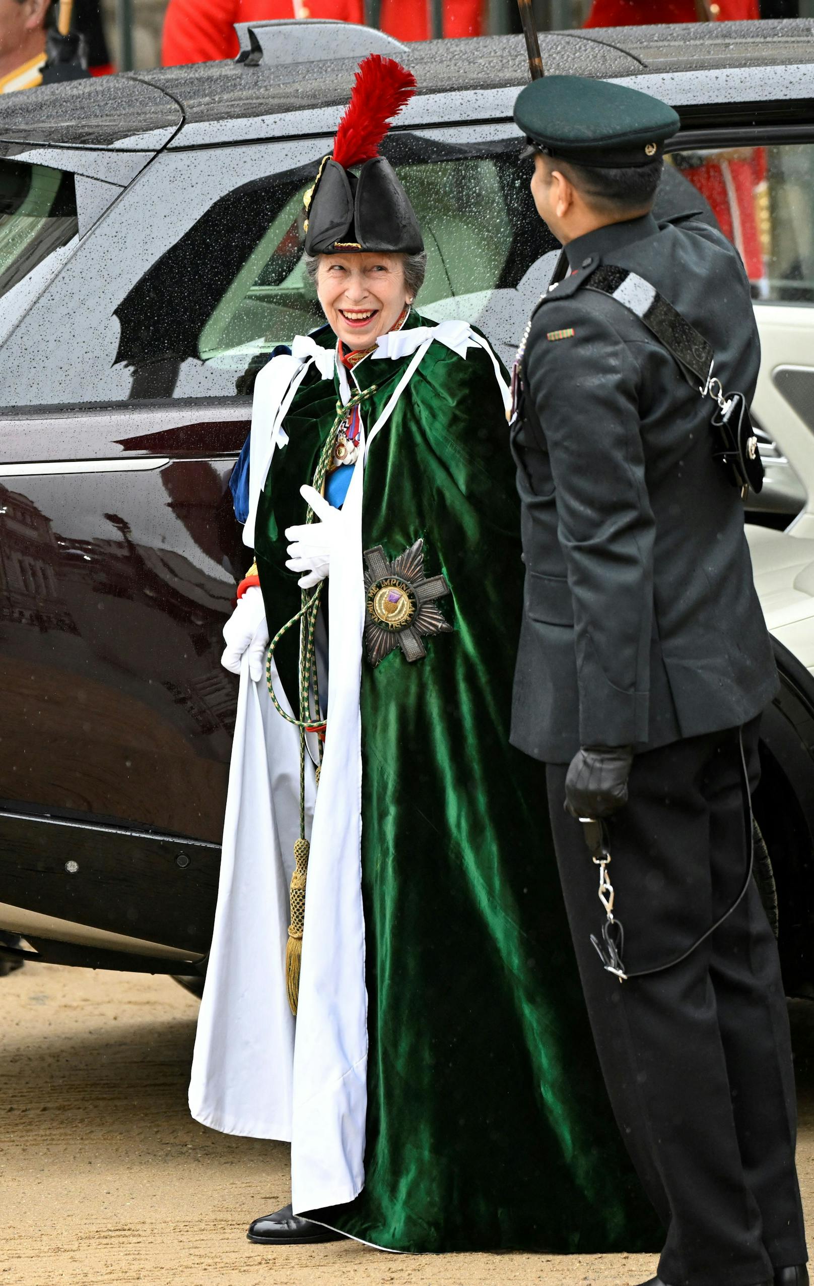 Prinzessin Anne bei der Ankunft in der Westminster Abbey. 