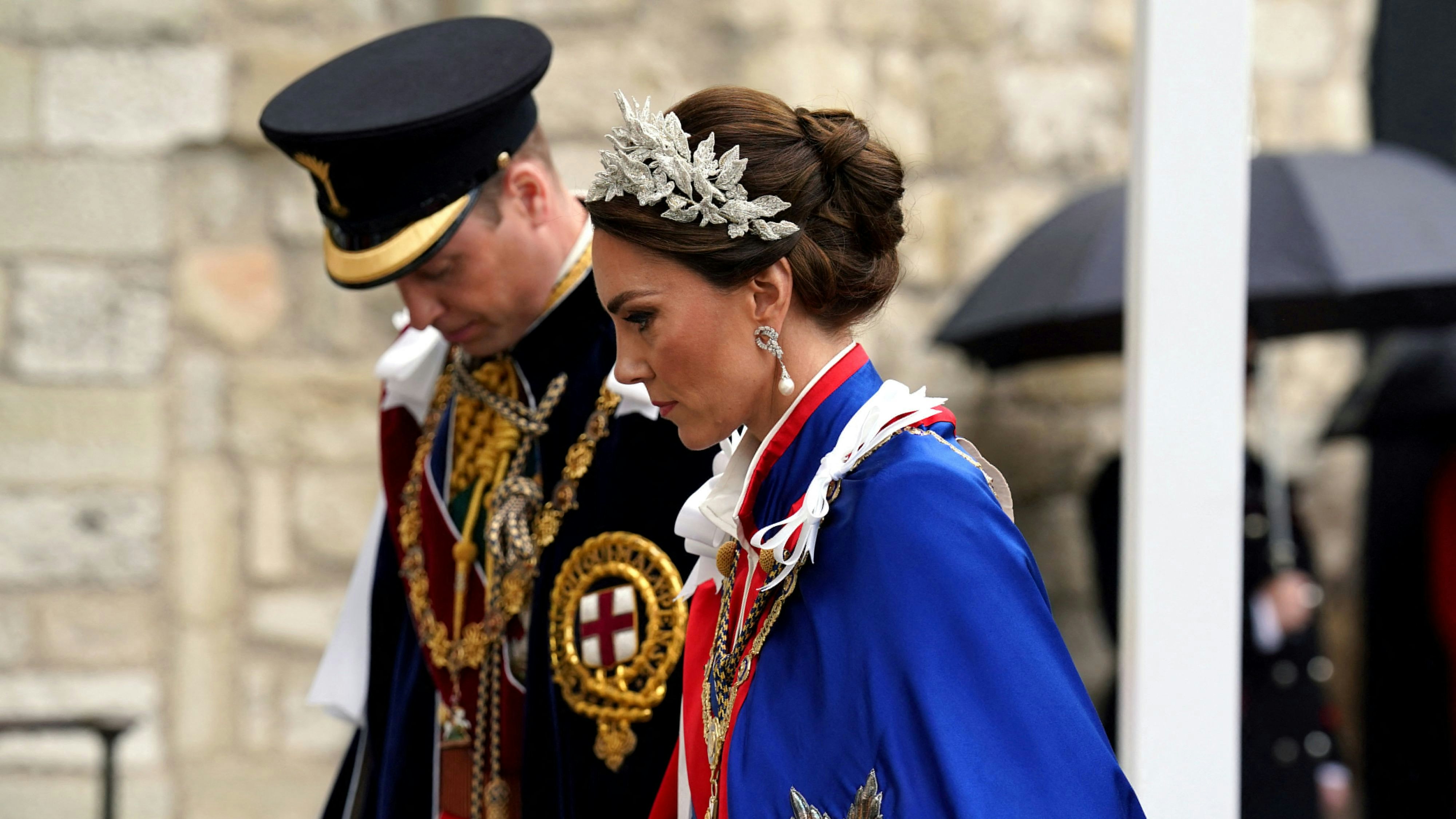 The Prince and Princess of Wales arriving at Westminster Abbey, central London, ahead of the coronation ceremony of King Charles III and Queen Camilla.  Picture date: Saturday May 6, 2023.    Andrew Milligan/Pool via REUTERS