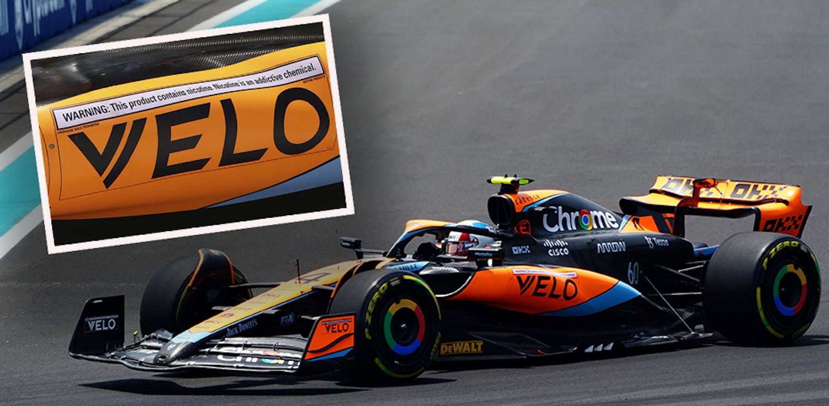 Formel-1-Team fährt in Miami mit Warnung auf dem Auto