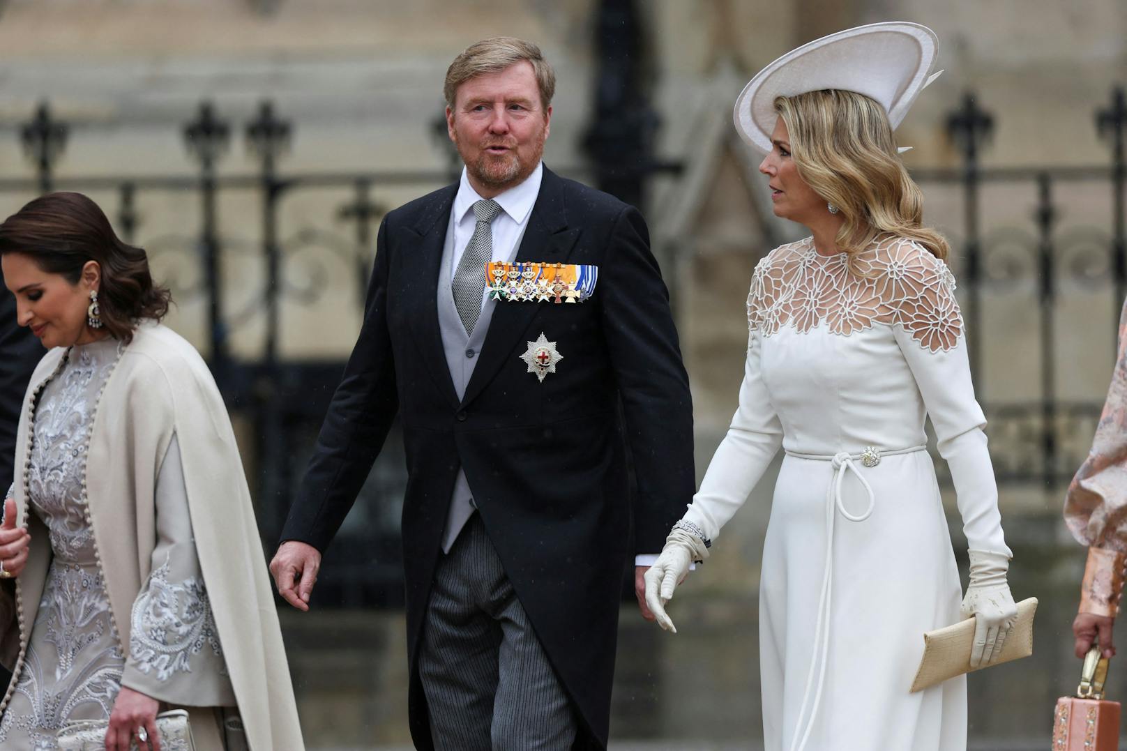 König Wilhelm Alexander der Niederlande und Königin Maxima sind auch Teil der Krönungsgesellschaft.