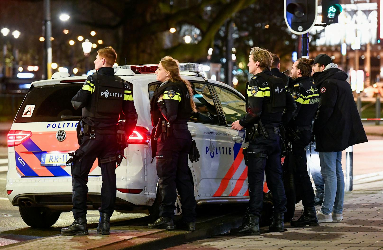 Die Polizei griff in Amsterdam hart durch.