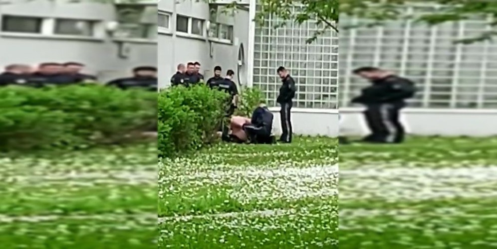 Festnahme in der Eibengasse (Wien-Donaustadt)