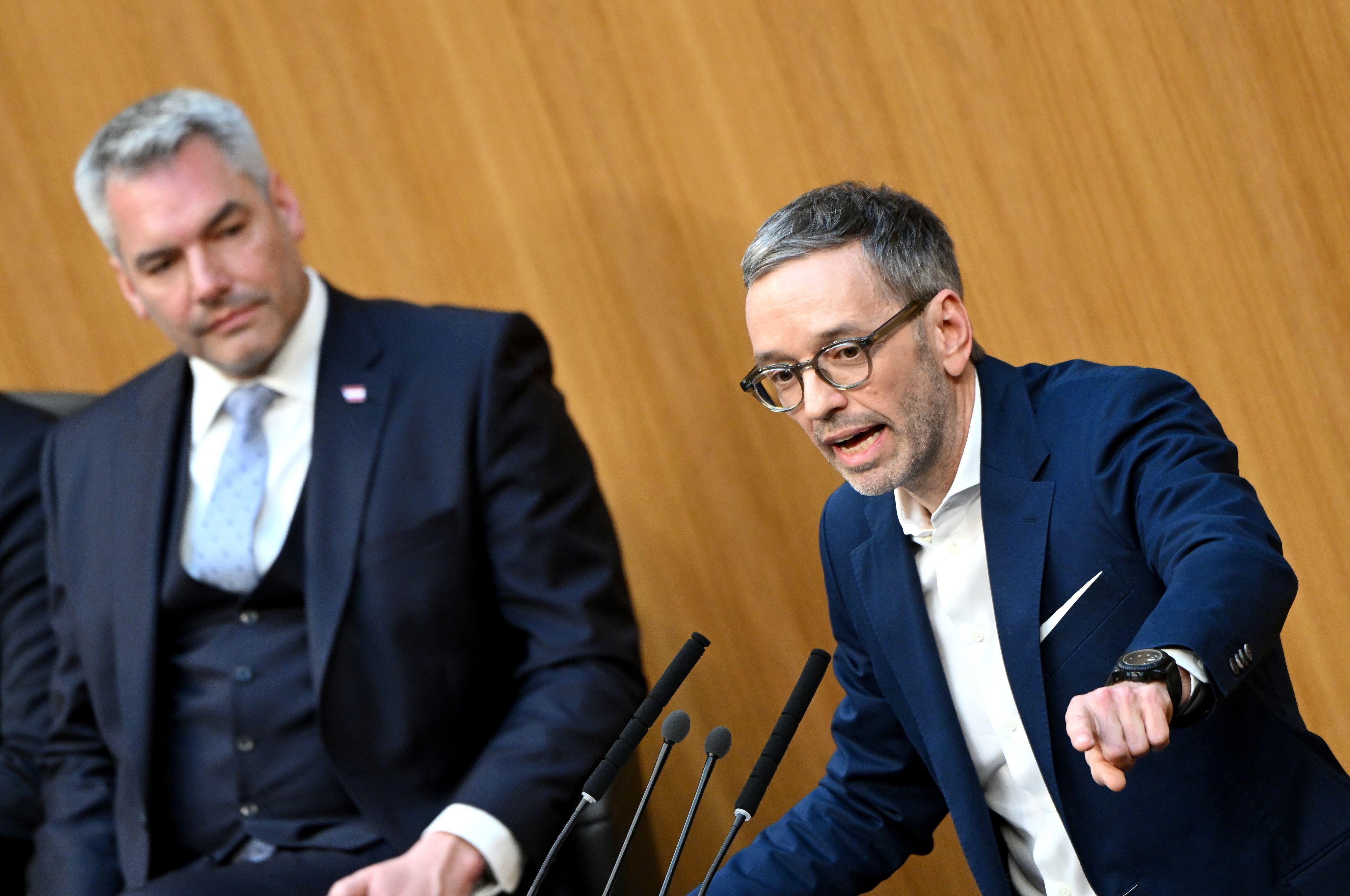 Bundeskanzler Karl Nehammer und FPÖ-Chef Herbert Kickl