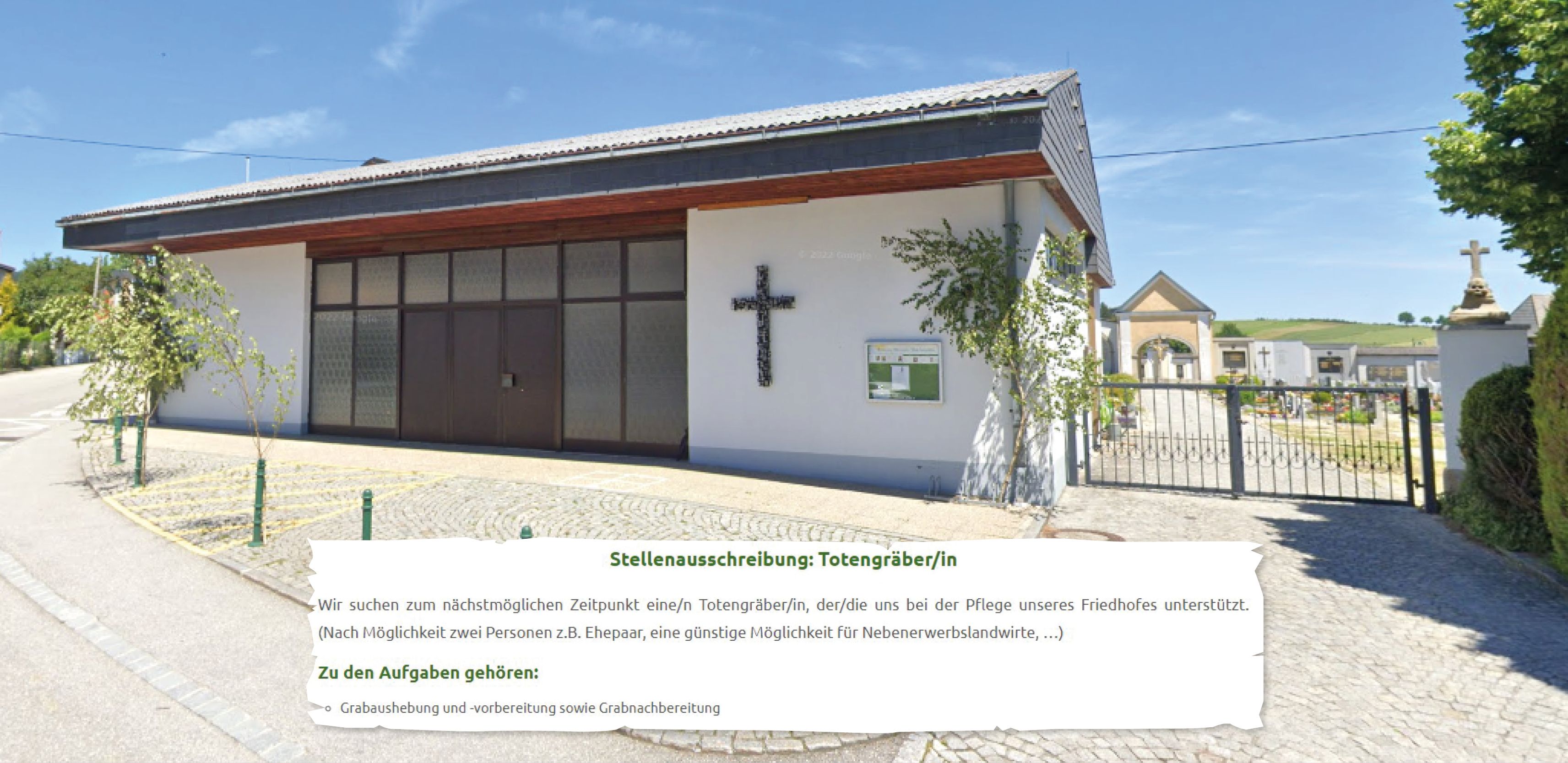 Friedhof Bad Leonfelden Jobinserat