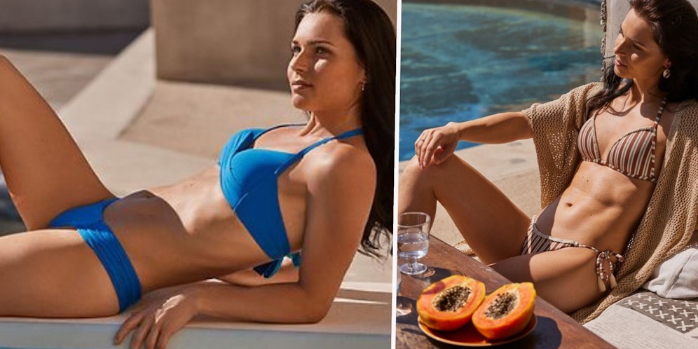 Anna Veith wirbt für das italienische Bademoden-Label.