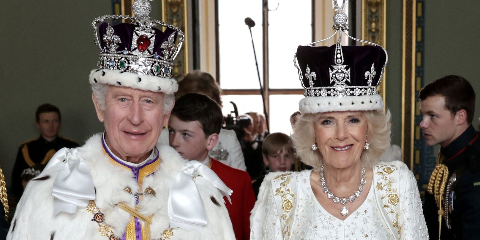 König Charles und Königin Camilla zeigten sich überraschend in einer US-Castingshow.
