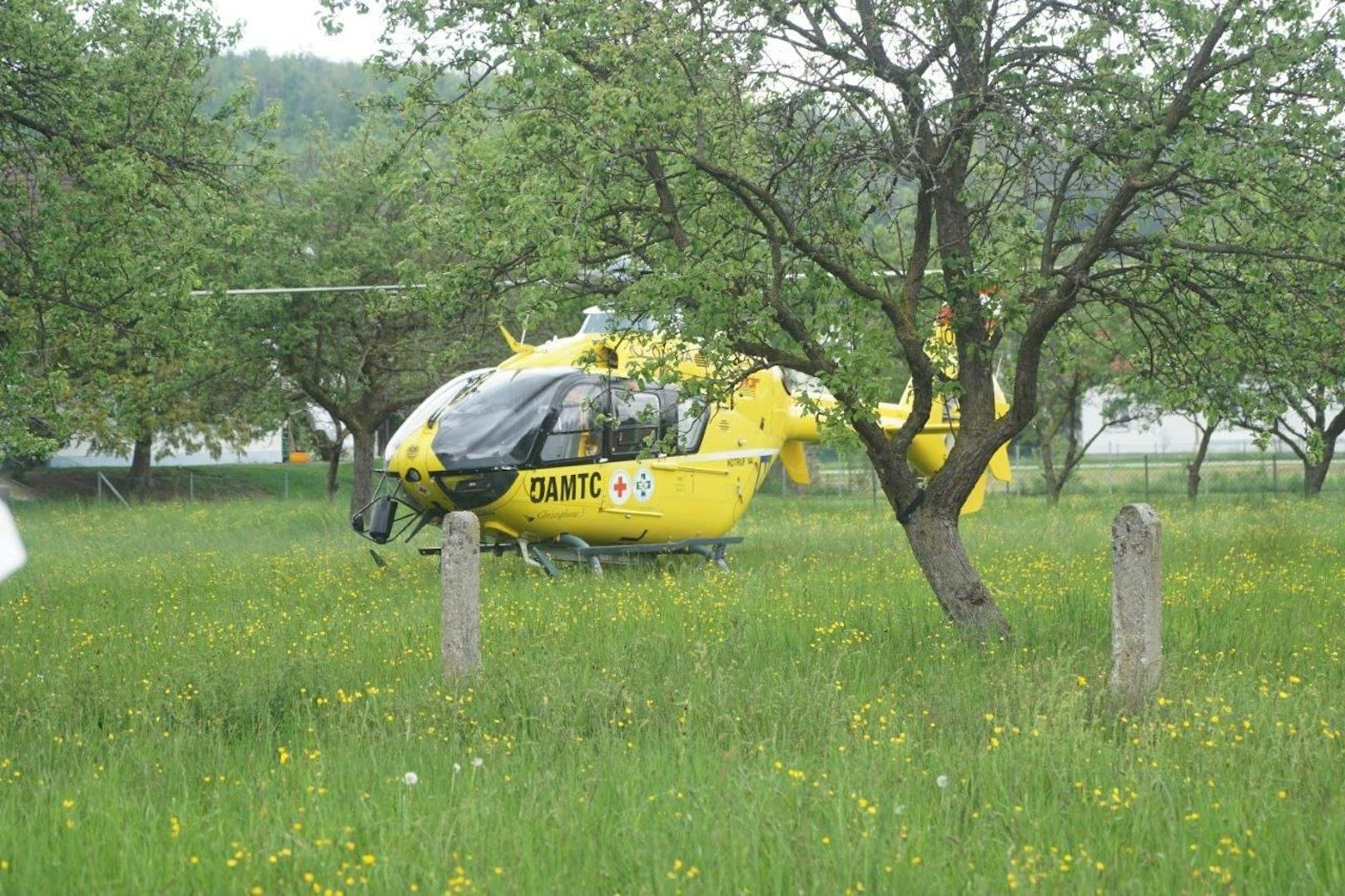 Der Notarztheli im Einsatz