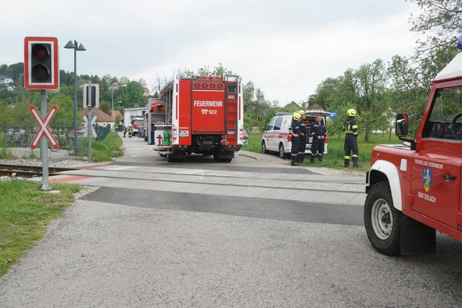 Auf diesem Bahnübergang passierte der Unfall.