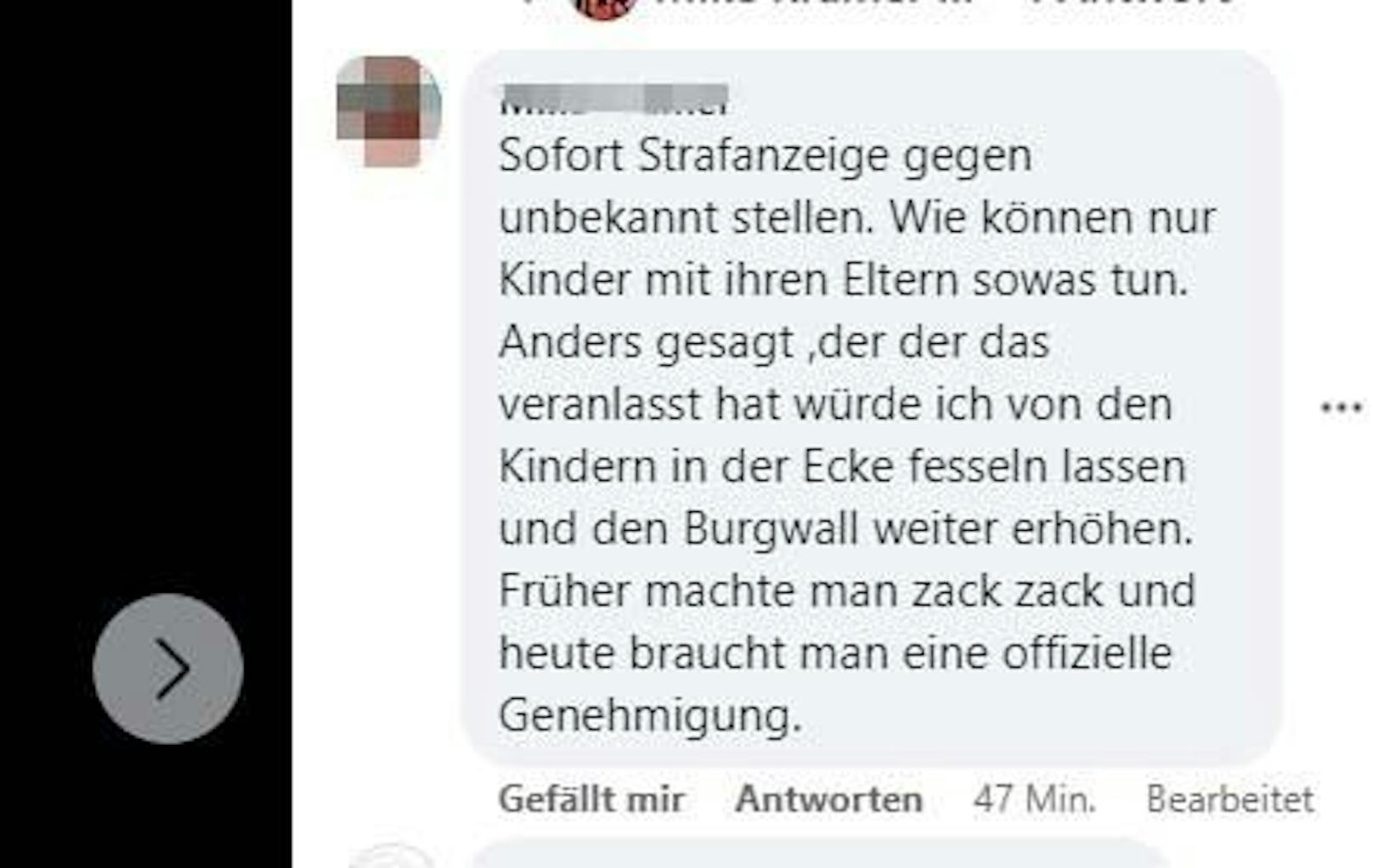 Zahlreiche User reagierten sehr kritisch auf das Posting der Stadtgemeinde Gmunden.