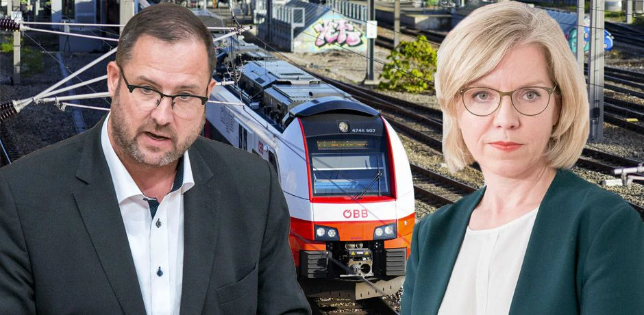 Christian Hafenecker attackiert Leonore Gewessler, weil sie nichts gegen die steigenden ÖBB-Ticketpreise unternimmt.