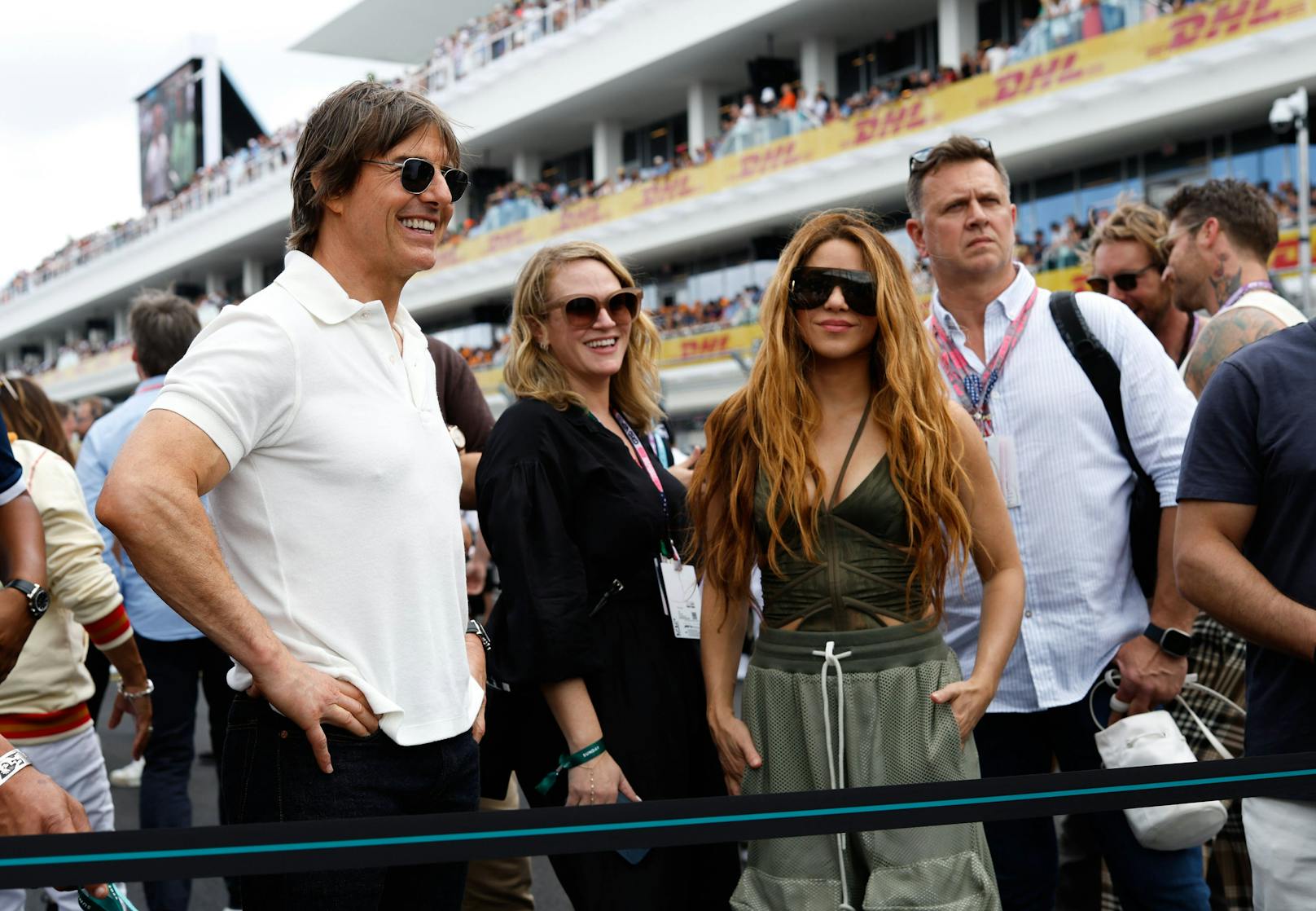 Tom Cruise und Shakira beim Formel-1-Grand-Prix in Miami.