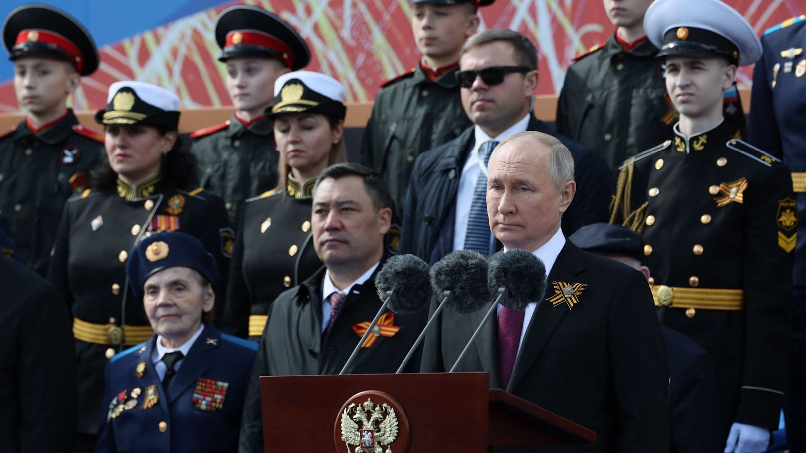 Wladimir Putin bei seiner Rede am 9. Mai 2023.