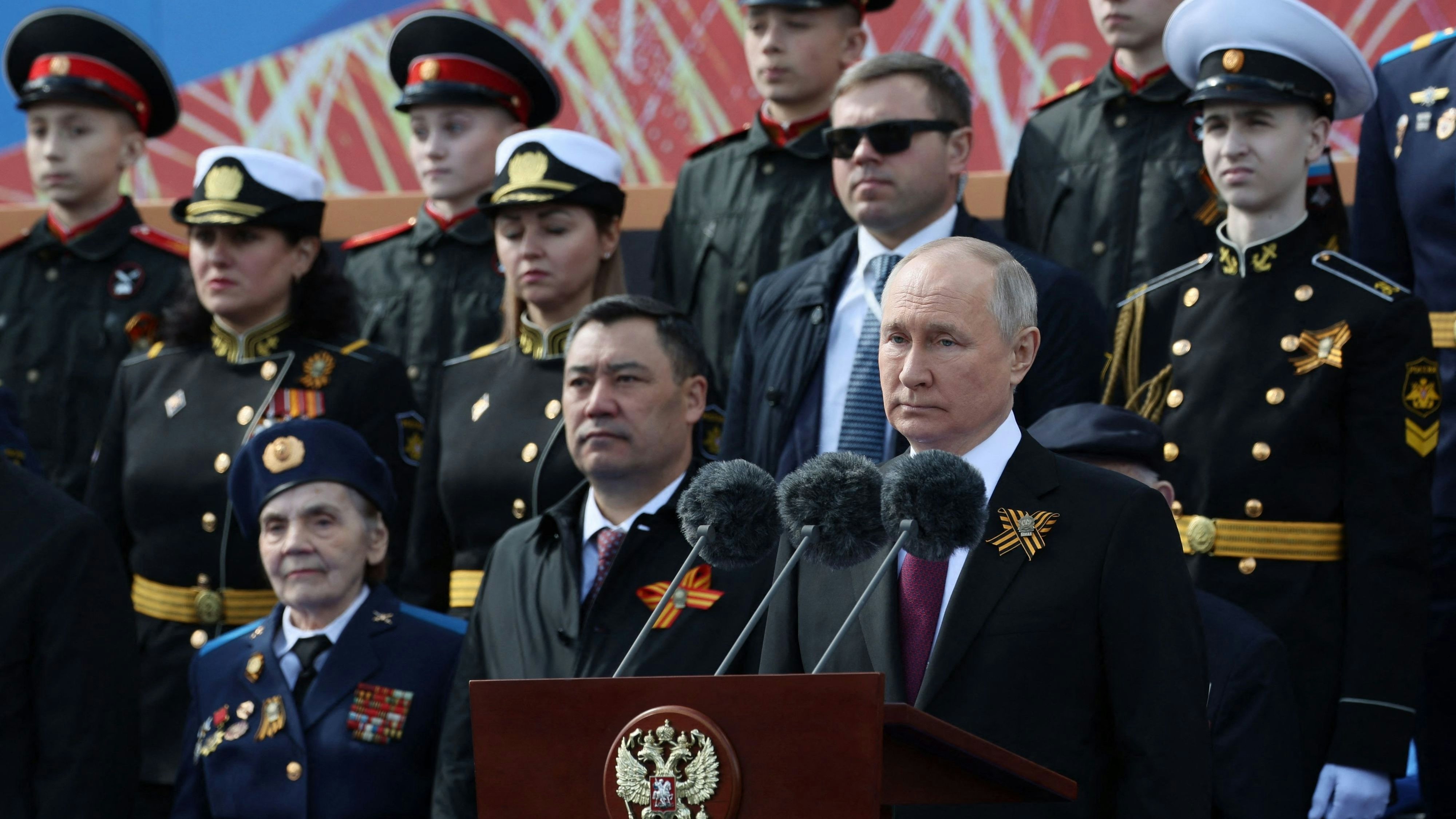 Kreml-Chef Wladimir Putin bei seiner Rede am 9. Mai 2023.