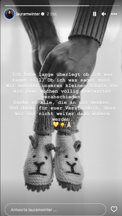 Das traurige Posting des Paares