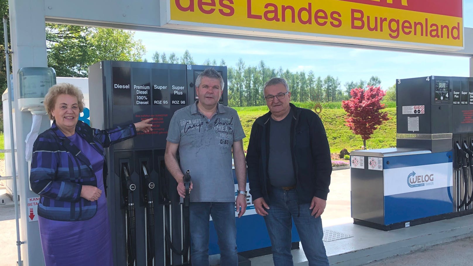 Landtagspräsidentin Verena Dunst, Geschäftsführer Manfred Wagner und Bürgermeister Otto Horvath.