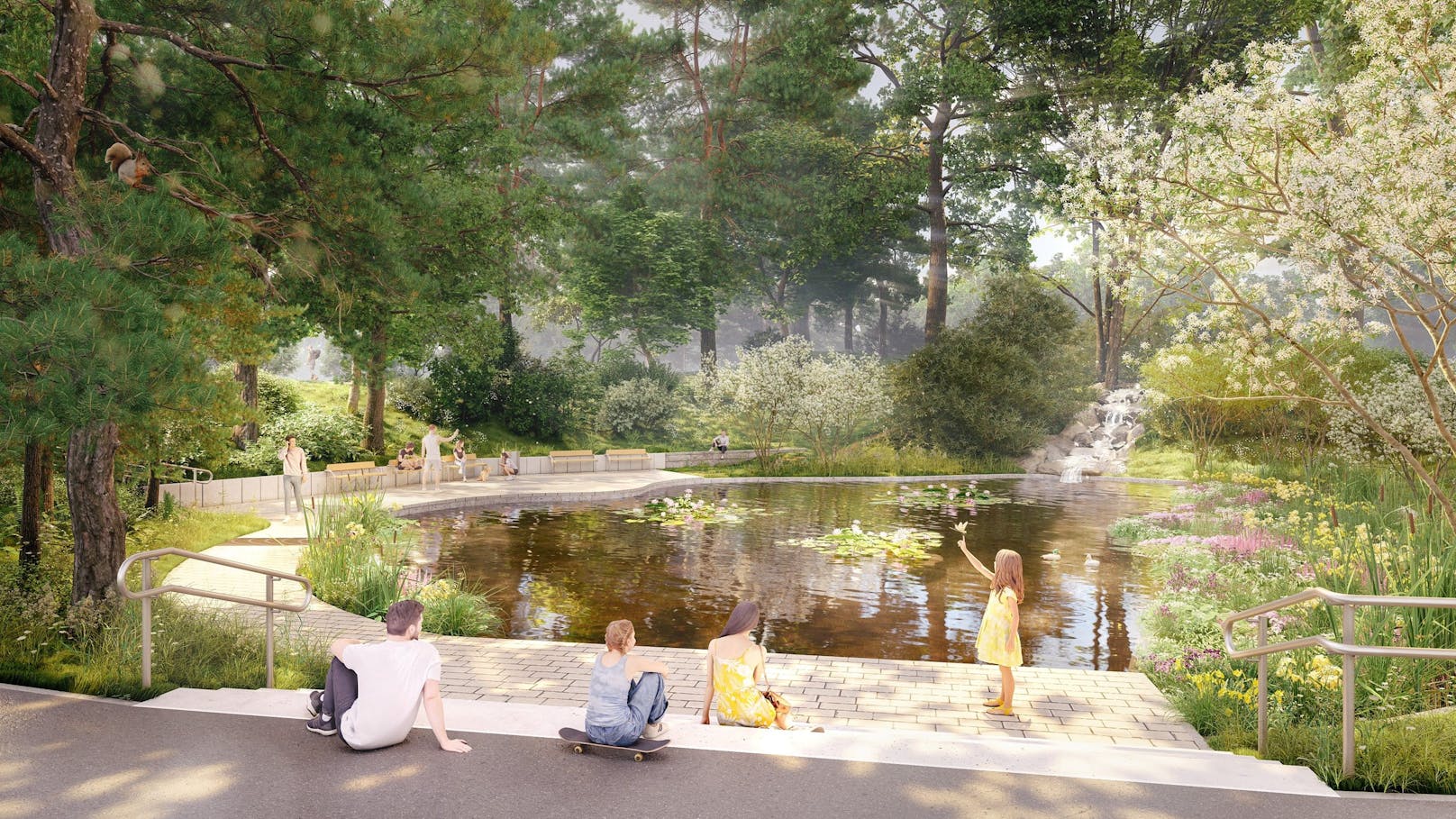 So soll der Denglerpark in Wien-Floridsdorf künftig aussehen