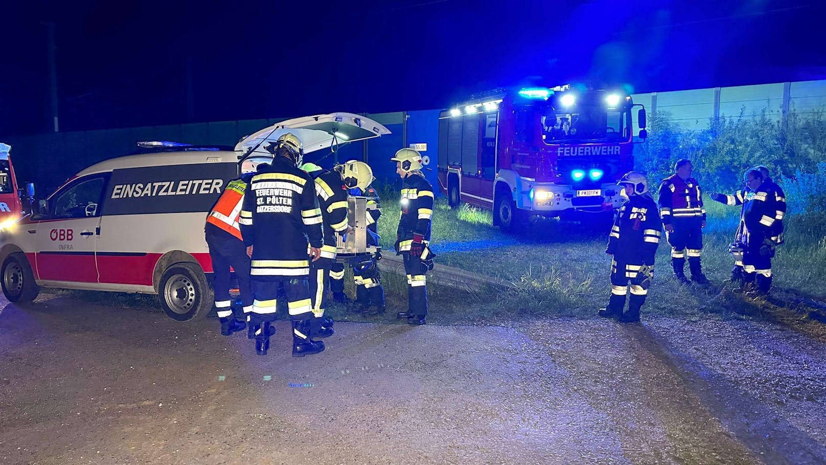 Zug stand kurz vor St. Pölten.