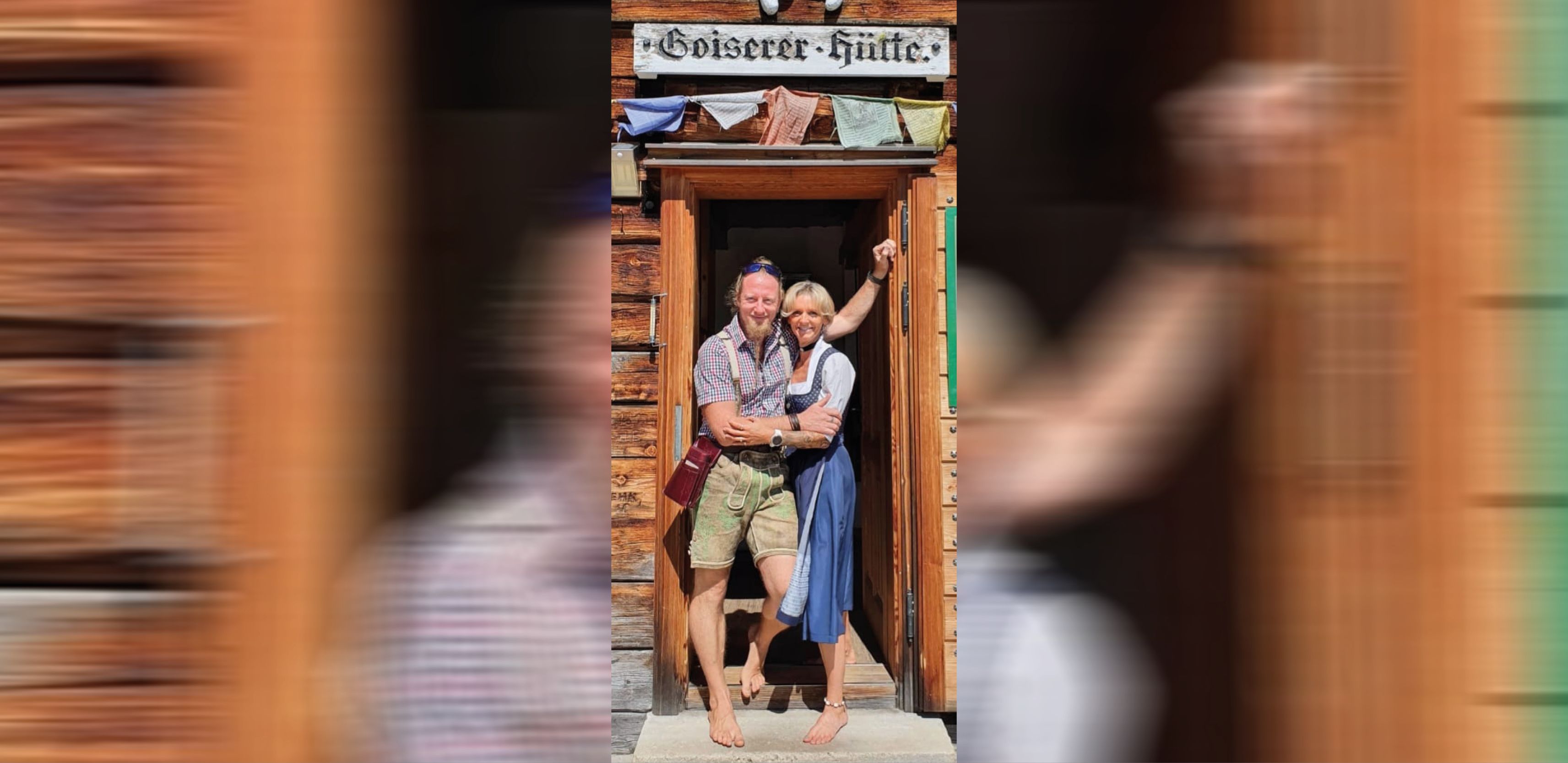 Hütten-Wirt Max Verwagner mit seiner Freundin Nici