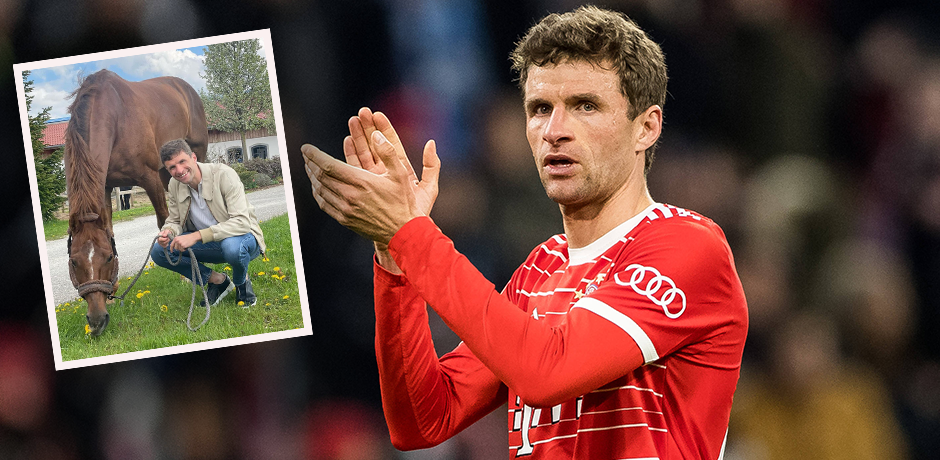 Thomas Müller reagiert mit einem Pferde-Foto auf die Abgangsgerüchte. 