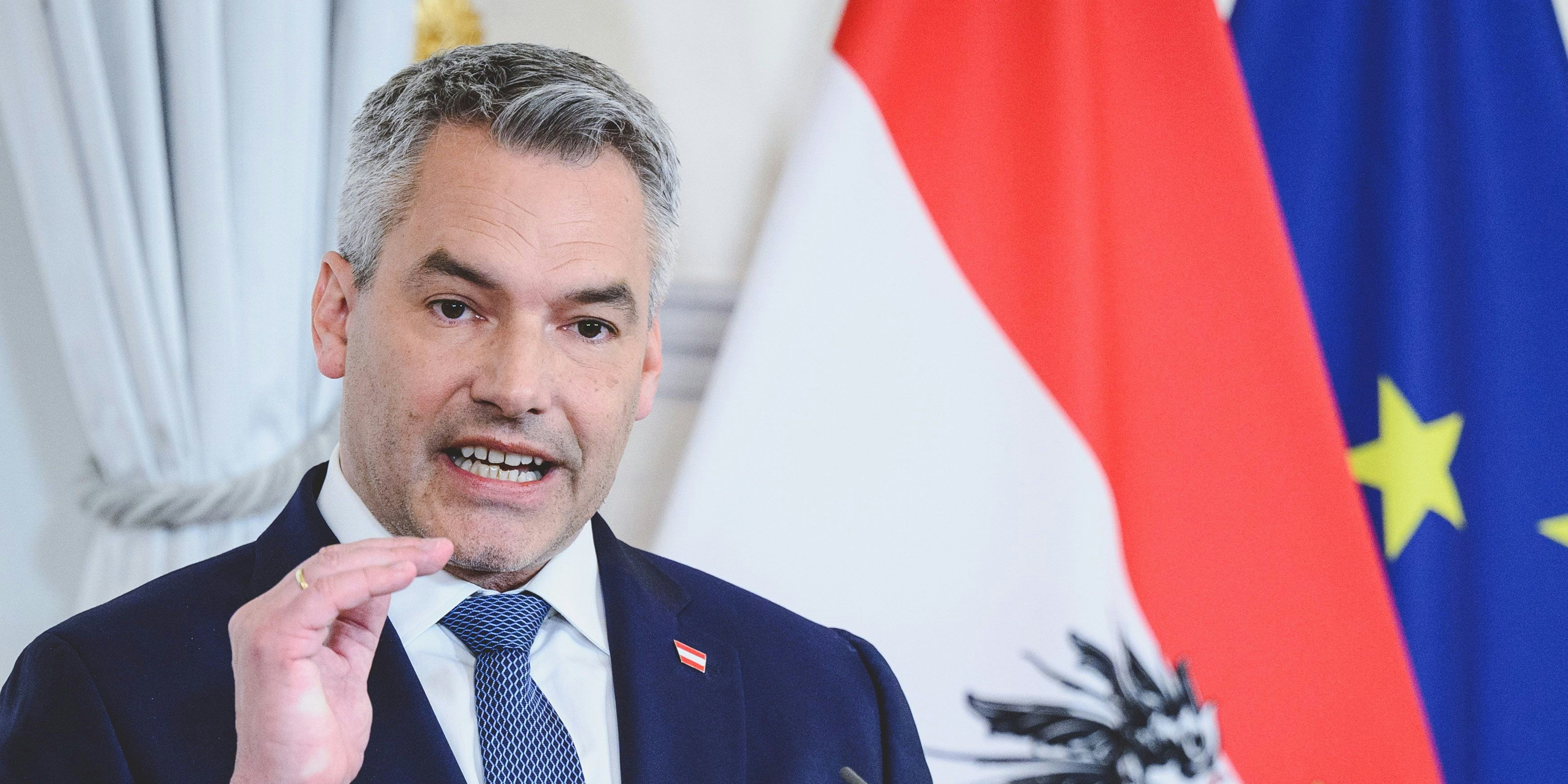 Bundeskanzler Karl Nehammer präsentierte am Mittwoch einen 4-Punkte-Plan gegen die Teuerung. 