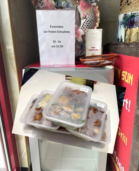 Nach Dienstschluss gibt es im "Golden Sun" gratis Essensboxen. 