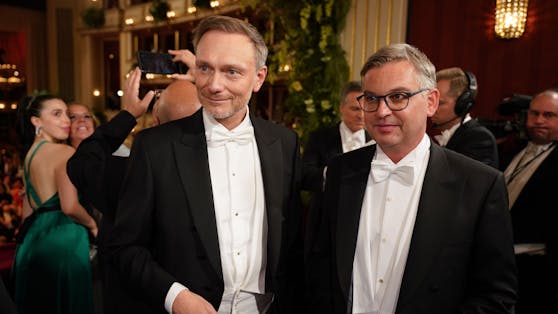 46.000 Euro Kosten: Finanzminister Magnus Brunner mit seinem deutschen Amtskollegen Christian Lindner (FDP) am Opernball.