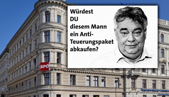 Die SPÖ veröffentlichte dieses Sujet auf ihrem Twitter-Kanal. Anschließend hagelte es Kritik.