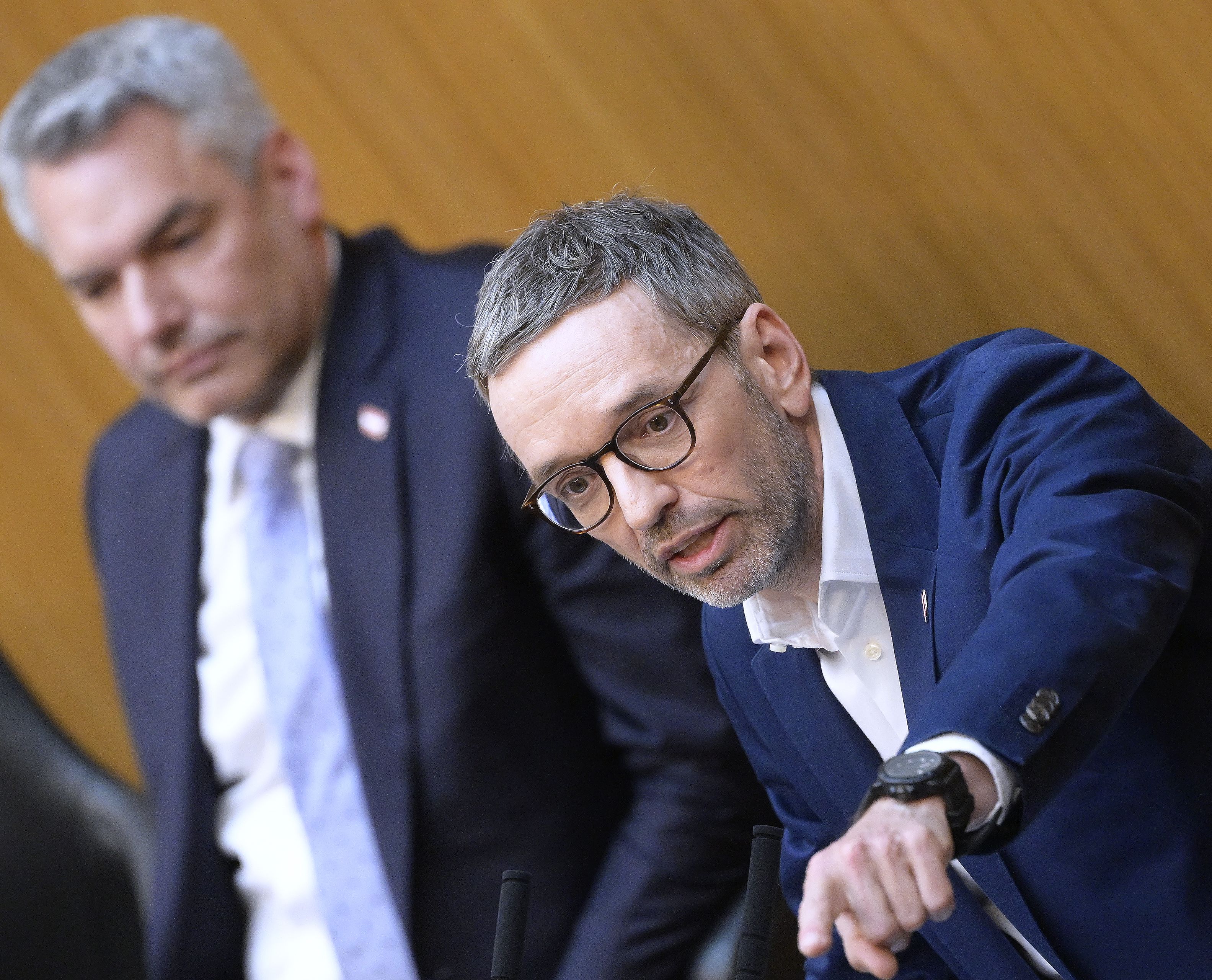 FPÖ-Chef Herbert Kickl teilte am Freitag ordentlich gegen Bundeskanzler Karl Nehammer aus. 