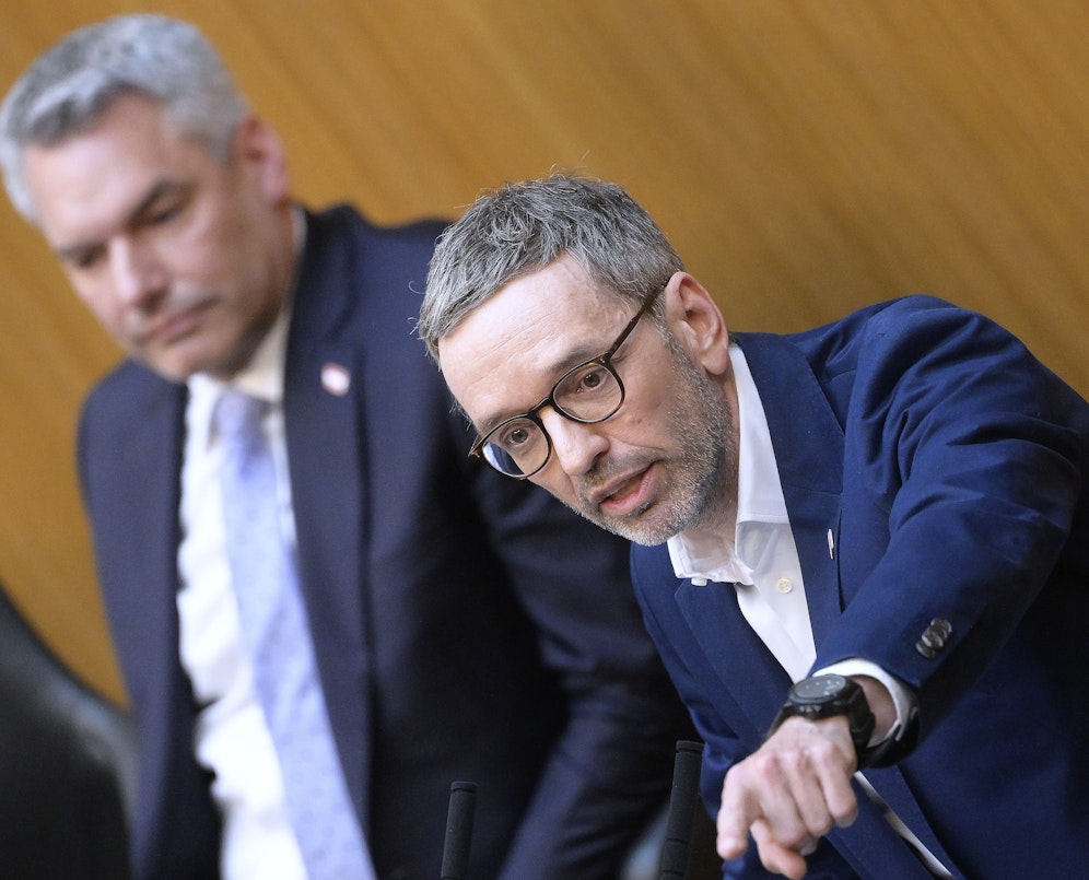 FPÖ-Chef Herbert Kickl teilte am Freitag ordentlich gegen Bundeskanzler Karl Nehammer aus.