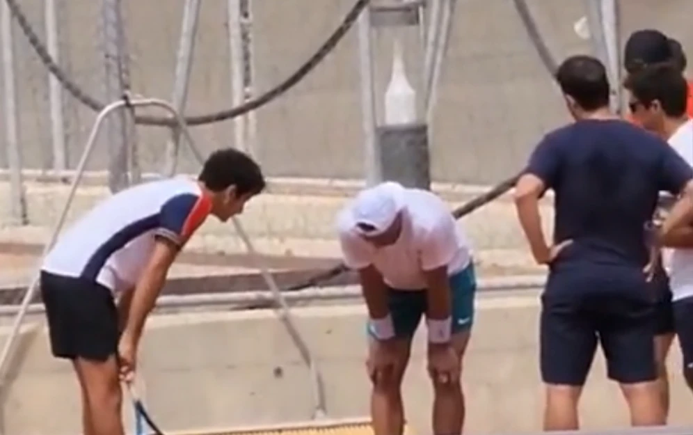 Rafael Nadal bricht sein Training ab