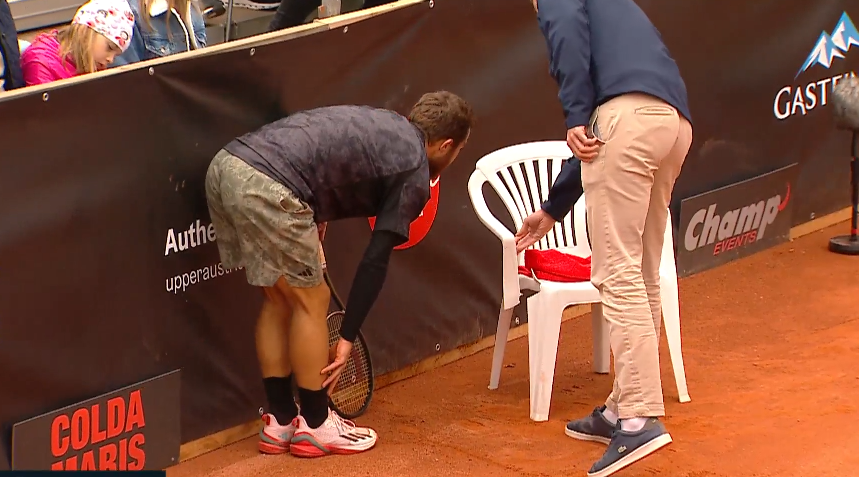 Hugo Gaston hat Schmerzen