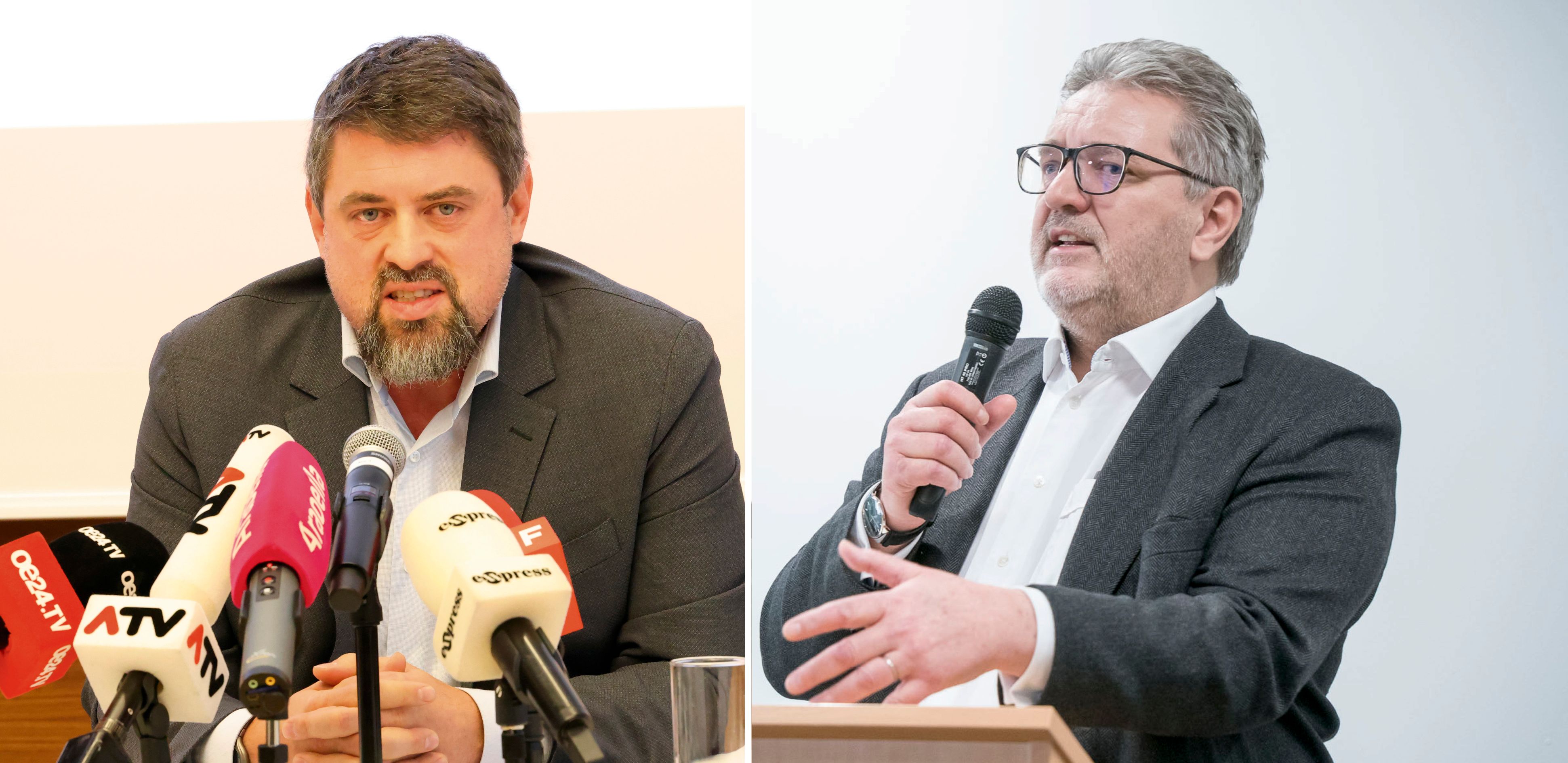 Ärztechef Ferenci und Gesundheitsstadtrat Hacker trafen sich im Wiener Rathaus.