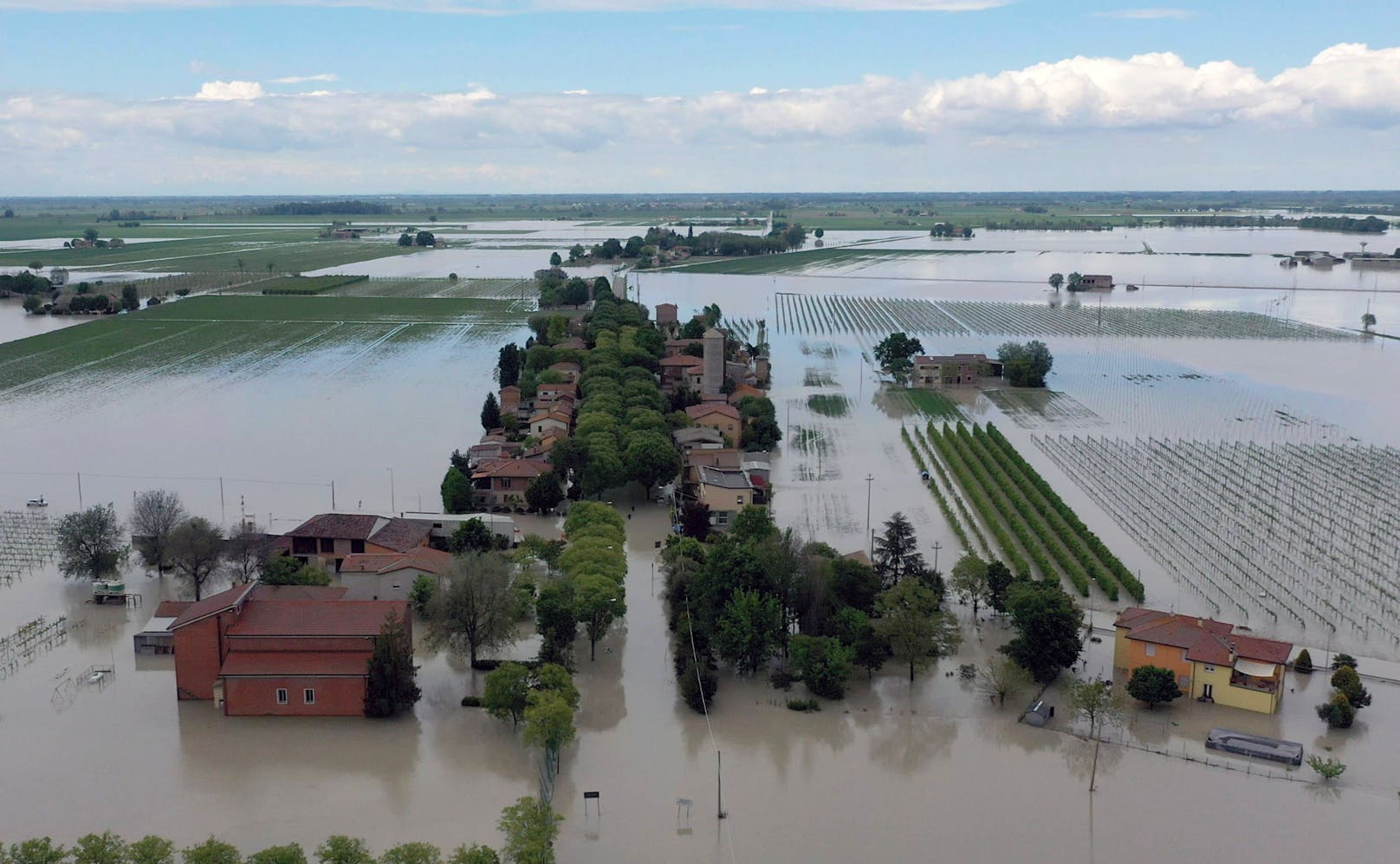 Die Region Emilia Romagna war schon Anfang Mai von schweren Regenfällen und Überschwemmungen betroffen.