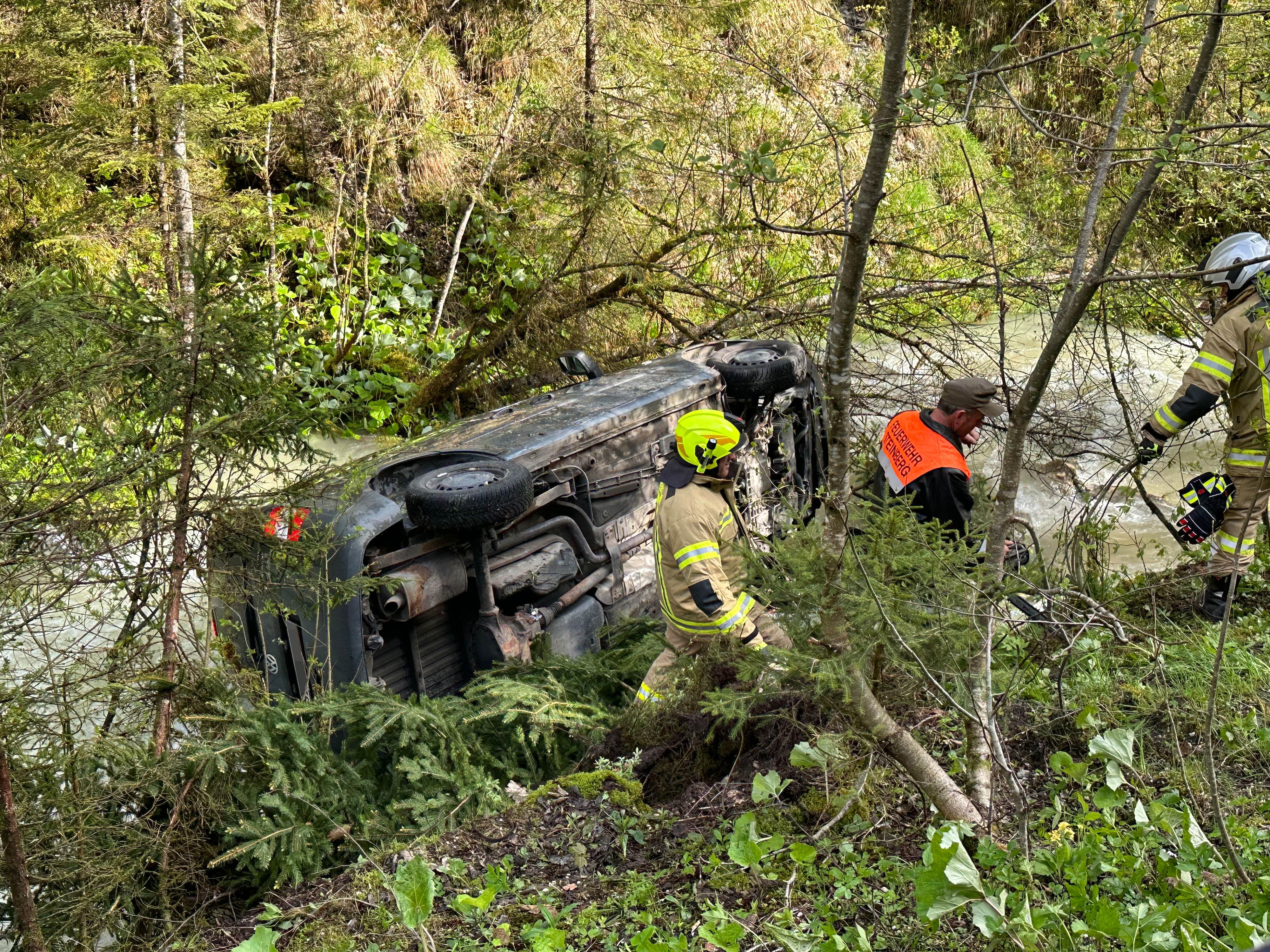 Die Frau wurde bei dem Unfall glücklicherweise nicht verletzt.