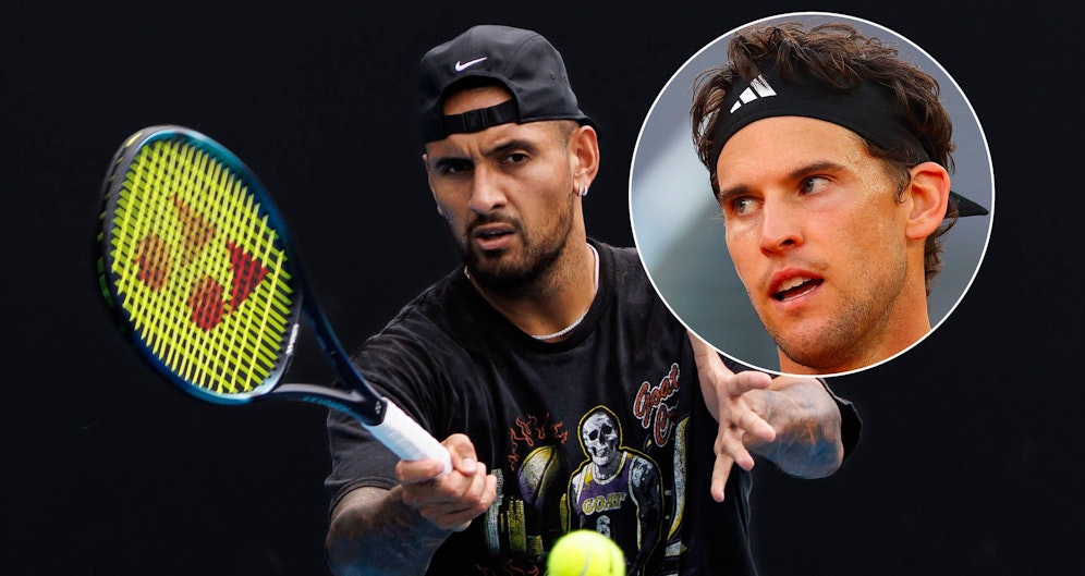 Nick Kyrgios (l.) sagt ab, Dominic Thiem hofft