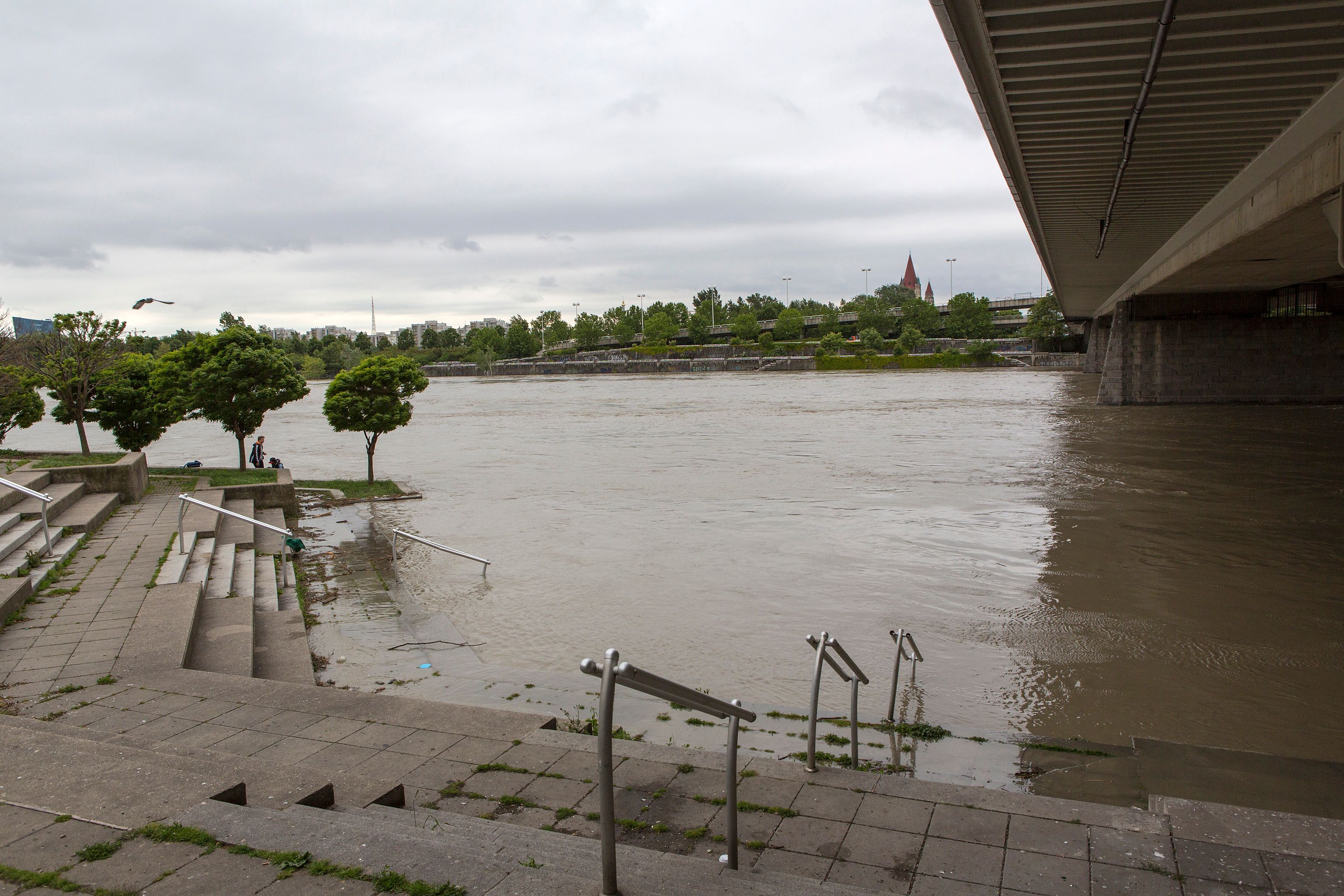 Der  Pegel der Donau ist deutlich angestiegen (Archivbild).